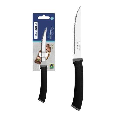 Faca Para Churrasco Tramontina Felice Aço Inox Fio Microsserrilhado Cabo De Polipropileno Preto 5 Tramontina