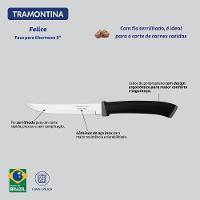 Faca Para Churrasco Tramontina Felice Com Lâmina Em Aço Inox E Cabo De Polipropileno Preto 5 Tramontina - 2
