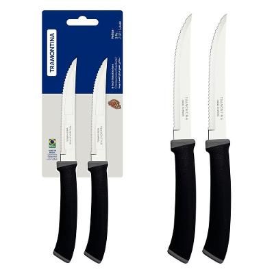 Conjunto De Facas Para Churrasco Tramontina Felice Aço Inox Preto 02 Peças Tramontina