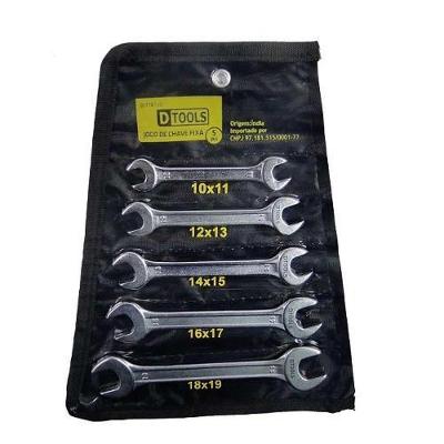 Jogo De Chave Fixa 10x11 A 18x19 (5 Peças) - Dtools