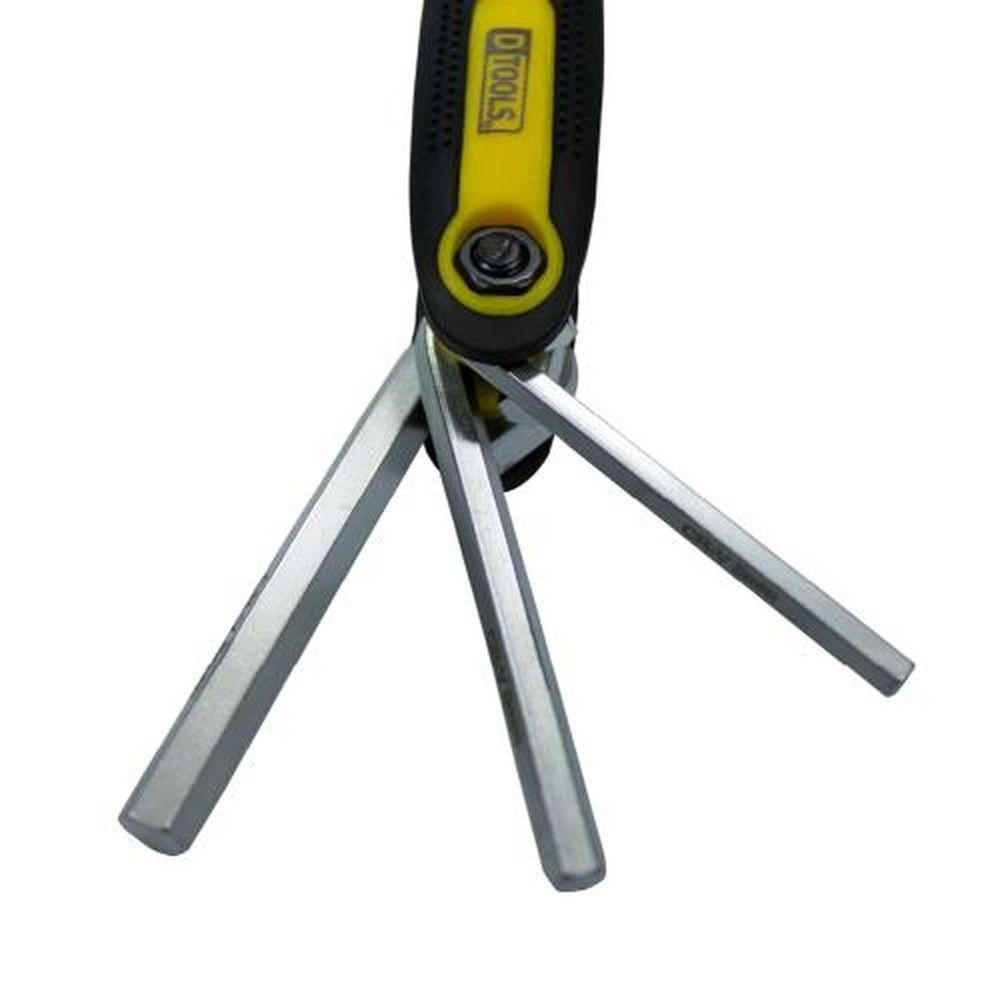 Chave Hexagonal Canivete 8 Peças Cromo-vanádio - Dtools - 2