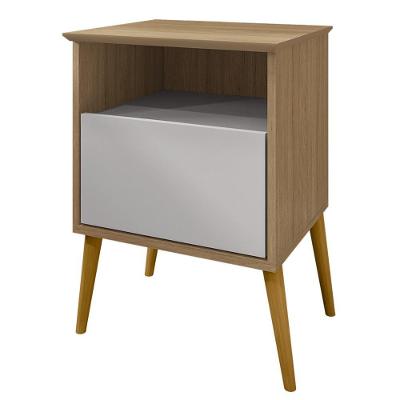 Mesa De Cabeceira 1 Gaveta 45 Cm Cancun Bechara Cinamomo Off White