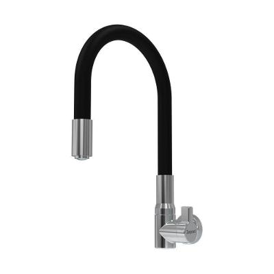 Torneira Zagonel Motion Flexível De Parede Preta