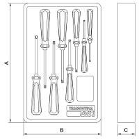 Módulo Chaves Trafix Cabo 8 Peças Tramontina Pro Orgnizador Ferramentas Para Gavetas E Armários Tramontina - 3