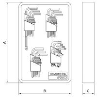 Módulo Com Chaves Tipo L 36 Peças Tramontina Pro Orgnizador Ferramentas Para Gavetas E Armários Tramontina - 3