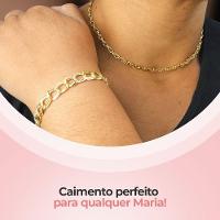 Relógio Feminino Dourado Banhado Strass + Colar + Pulseira Original Qualidade Premium Presente Moda - 2