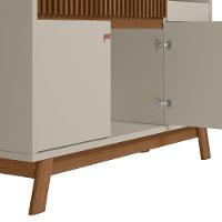 Balcão Buffet 133cm Bar Espelhado 2 Portas 1Gaveta off White - 3