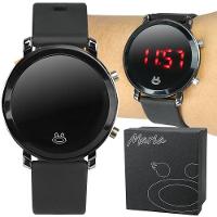 Relogio Feminino Digital Caixa Qualidade Premium Aço Inox Redondo Led Presente Casual Original Preto - 1