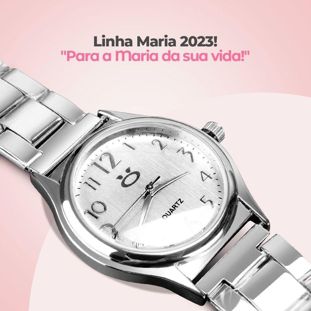 Relogio Feminino Aço Inox Qualidade Premium Coração Prata Presente Casual Social Original Moda - 5
