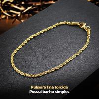 Relogio Masculino Banhado Dourado + Pulseira + Crucifixo Prova Dagua Casual Grande Social Robusto - 5