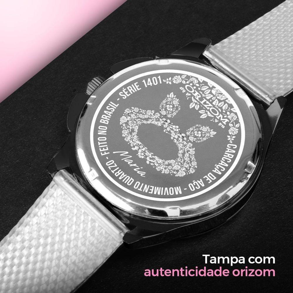 Relogio Feminino Aço Preto + Colar Brinco Coração + Caixa Black Piano Social Inoxidável Original - 5