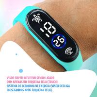 Relógio Digital Infantil Prova Dagua + Bracelete Pulseira Ajustavel Proteção Uv Resistente Criança - 2