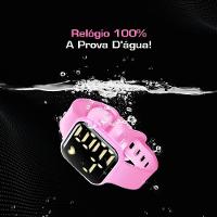 Relógio Digital Infantil Prova Dagua + Bracelete Pulseira Ajustavel Proteção Uv Resistente Criança