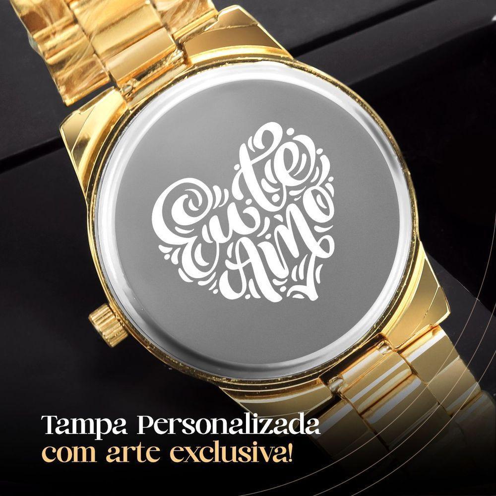 Relogio Feminino Dourado Aço Casual Edição Limitada Social Inoxidavel Moda Original Presente - 6