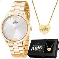 Relogio Feminino Dourado Aço Casual Edição Limitada Social Inoxidavel Moda Original Presente - 1