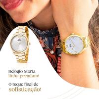 Relogio Feminino Dourado Aço Casual Edição Limitada Social Inoxidavel Moda Original Presente - 5