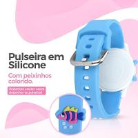 Relogio Digital Infantil Azul Menina Pulseira Oculos Sol Qualidade Premium Pulseira Ajustavel Menina