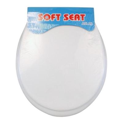 Assento Sanitario Tampa Vaso Almofadado Super Macio Universal Todos Os Modelos De Privada Banheiro Lavabo branco