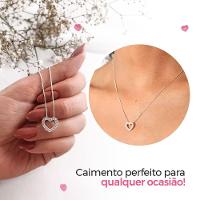 Relogio Feminino Aço Inox Prata + Caixa + Colar Mãe Coração Pulseira Ajustavel Casual Social Moda - 6