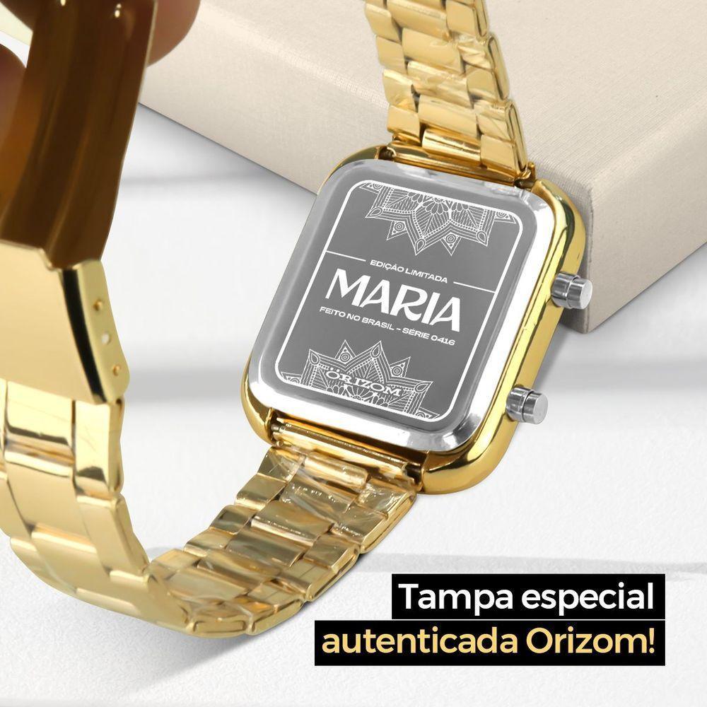 Relogio Feminino Digital Dourado + Caixa + Pulseira Pandora Moda Qualidade Premium Social Casual - 3
