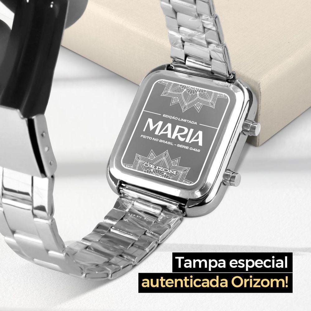 Relogio Feminino Aço Inox Prata + Caixa + Pulseira Pandora Qualidade Premium Presente Original Moda - 3