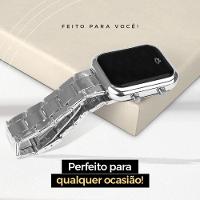 Relogio Feminino Aço Inox Prata + Caixa + Pulseira Pandora Qualidade Premium Presente Original Moda - 5