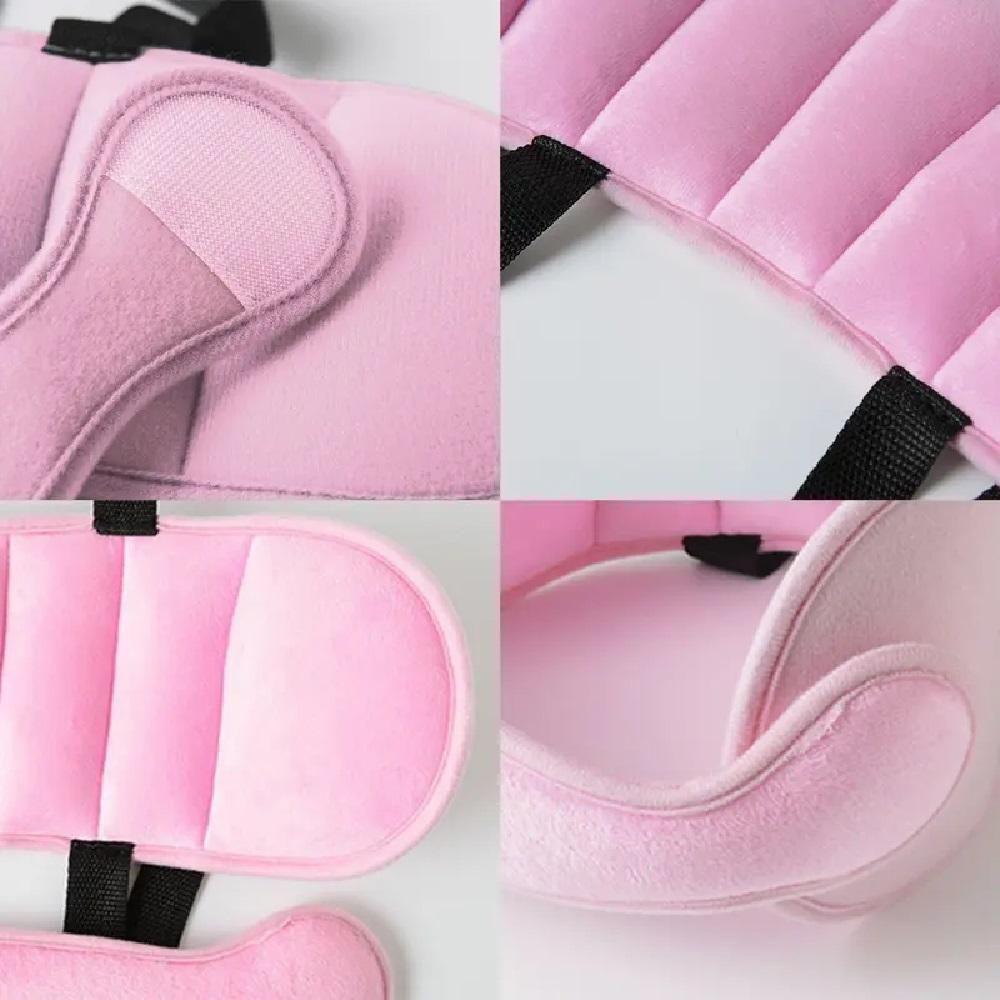 Apoio Suporte Cabeca Ajustavel Infantil Almofada De Pescoco Viagem Carro Bebe Protecao Conforto Kids Meninas Rosa - 7