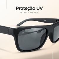 Oculos De Sol Protecao Uv + Relogio Masculino Preto + Caixa Esportivo Alarme Casual Grande Robusto - 5