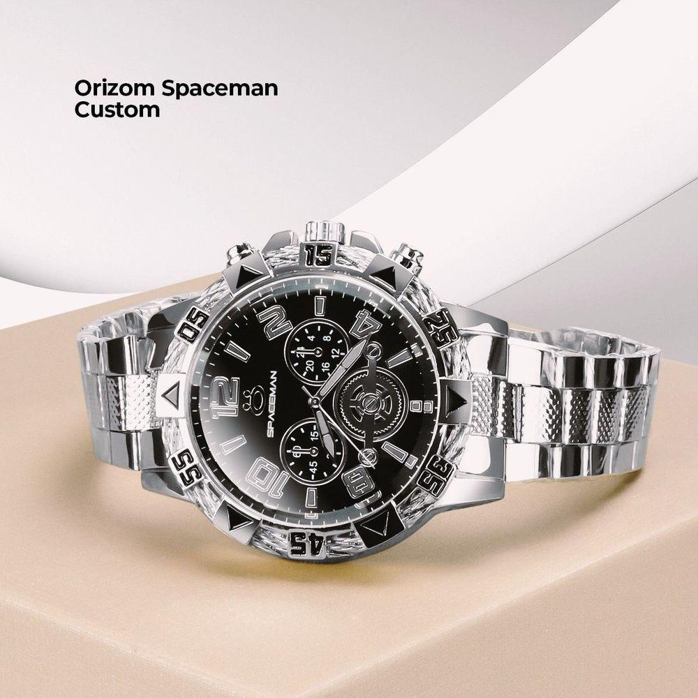 Relogio Masculino Aço Inoxidavel Prata + Pulseira Pai Nosso Presente Analogico Casual Original - 3