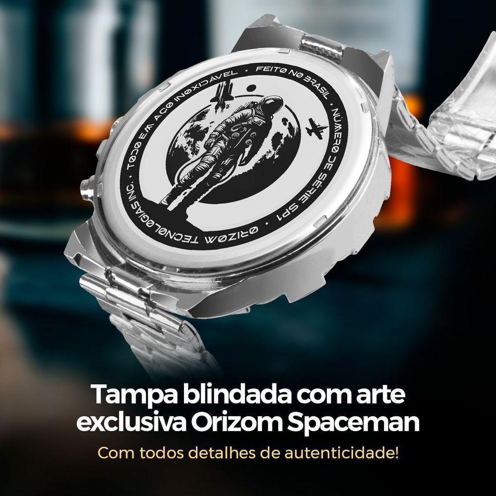 Relogio Masculino Prateado + Grumet Cordao Robusto Masculino Pesado Presente Original Casual Social - 5