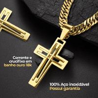 Relogio Masculino Aço Inox Ouro + Pulseira Analogico Presente Social Casual Dourado Ajustavel - 5