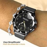 Relogio De Pulso Feminino Aço Inox Qualidade Premium Verde Social Presente Original Casual - 2