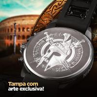 Relogio Preto Aço Inox Masculino Qualidade Premium Silicone Casual Original Social Analogico Branco - 3