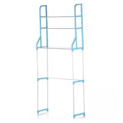 Estante Rack Desmontavel 3 Prateleiras Portatil Para Banheiro Lavanderia Vaso Sanitario Toalhas Acessorios Azul