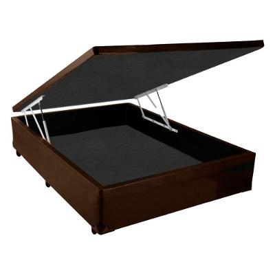 Cama Box Baú Casal Sintético Marrom 138x188