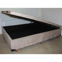 Cama Box Baú Casal Suede 138x188 Bege - 4