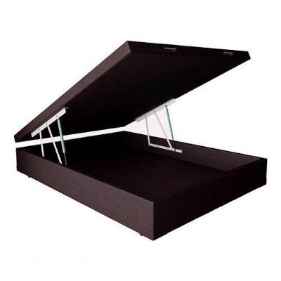 Cama Box Baú Casal Sintético Marrom 138x188