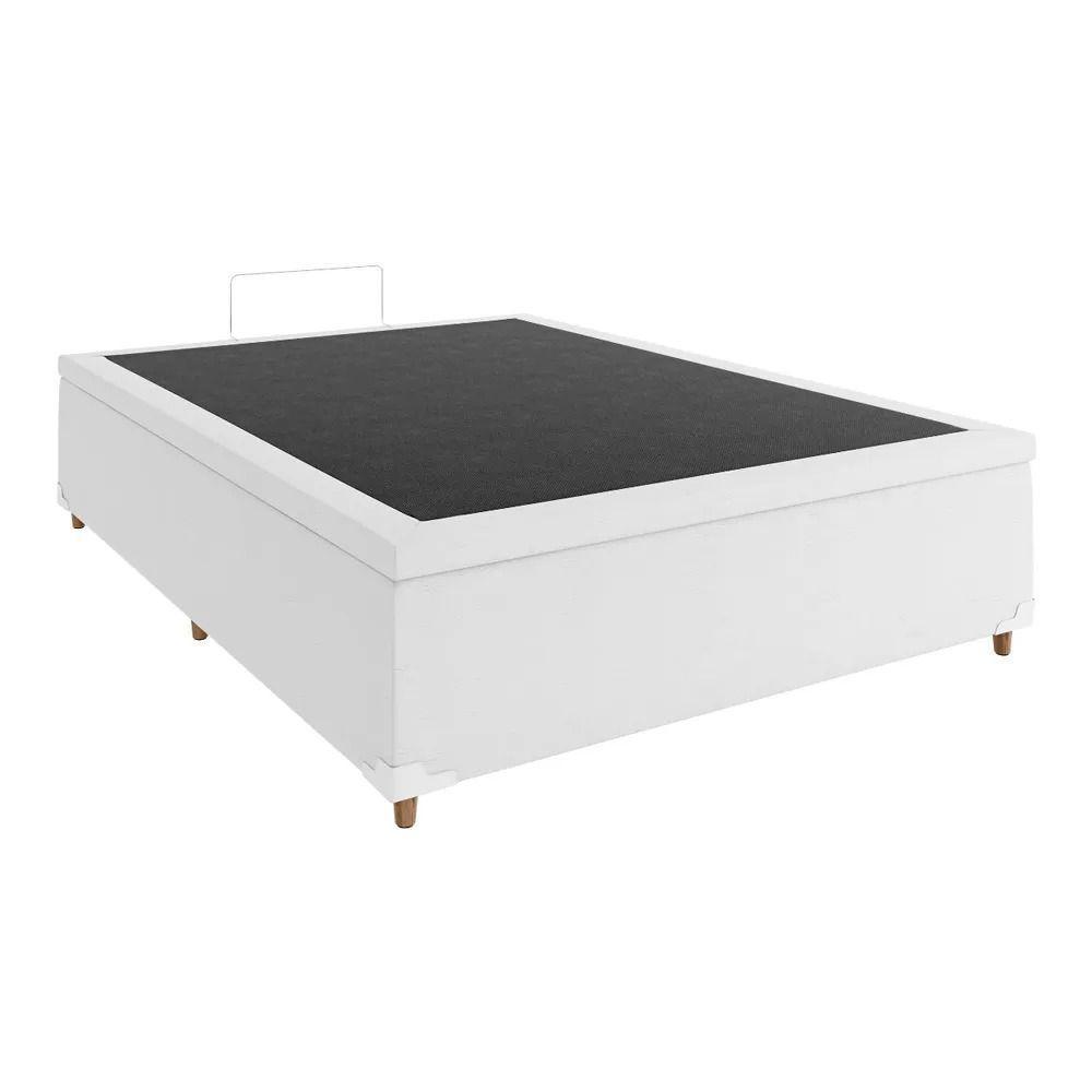 Cama Box Baú Casal Branco Sintético Premium 138x188 - 3