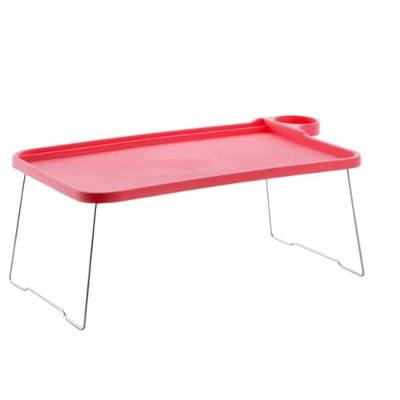 Mesa Desmontavel Para Notebook Com Suporte Para Copo Elegante Rosa