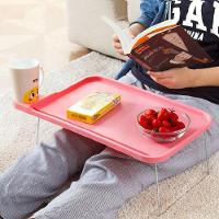 Mesa Desmontavel Para Notebook Com Suporte Para Copo Elegante Rosa