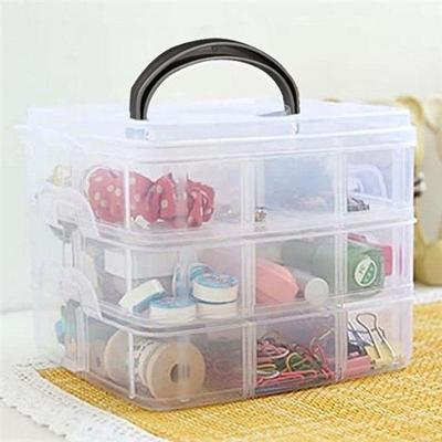 Maleta Organizador Caixa Organizadora 18 Divisorias Box Pesca Costura Estojo Ferramentas Medicamentos Modular branco
