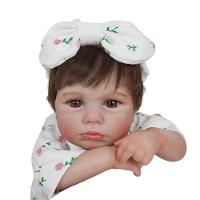 Bebê Reborn Menina Toda De Vinil De Silicone Artesanal Olhos Abertos Cabelo Implantado Fio A Fio - 1