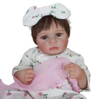 Bebê Reborn Menina Toda De Vinil De Silicone Artesanal Olhos Abertos Cabelo Implantado Fio A Fio - 3