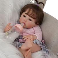 Bebê Reborn Menina Toda Em Vinil De Silicone Artesanal Cabelo Implantado Fio A Fio