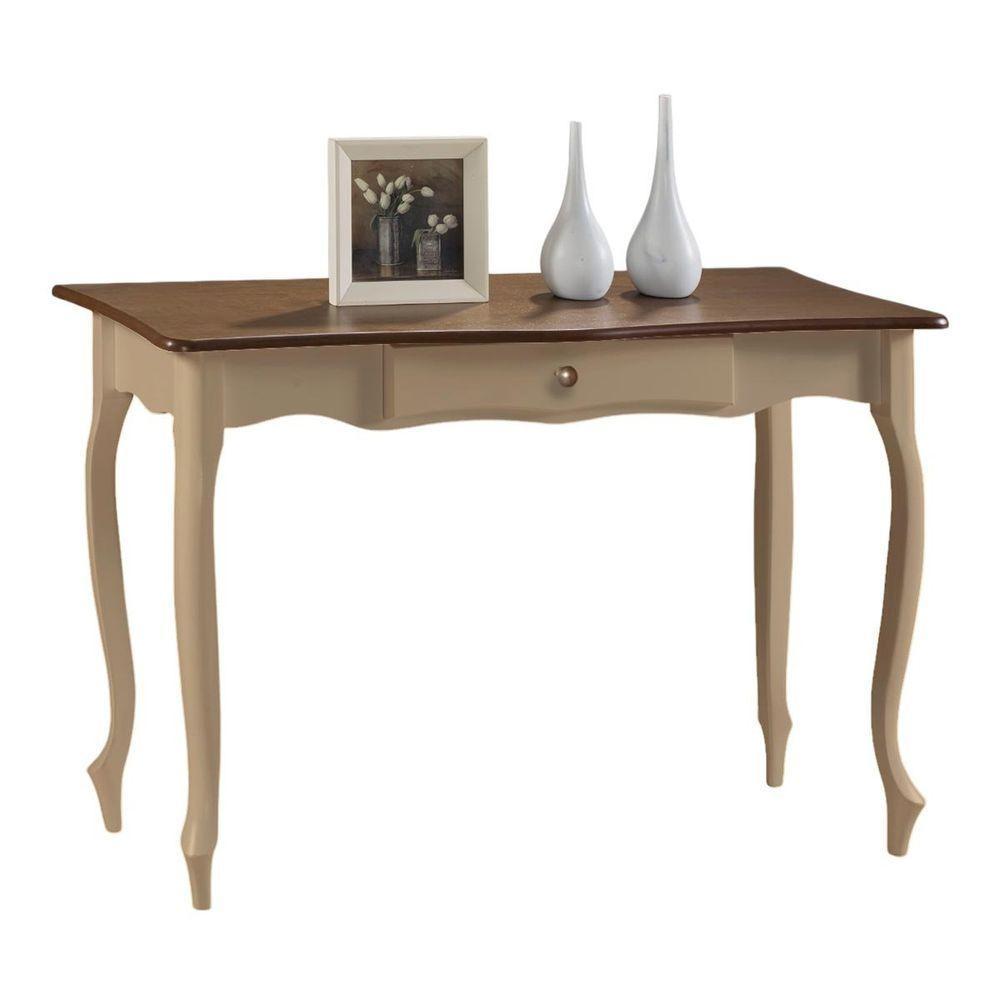 Aparador Para Sala 1 Gaveta Pés Luiz Xv - Amêndoa Com Tampo Imbuia Glazer - 2