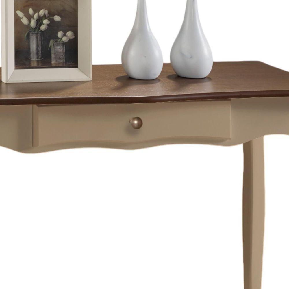 Aparador Para Sala 1 Gaveta Pés Luiz Xv - Amêndoa Com Tampo Imbuia Glazer - 4