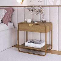 Comoda E 02 Mesas De Cabeceira Organica Artesano Hanover Dourado - 3