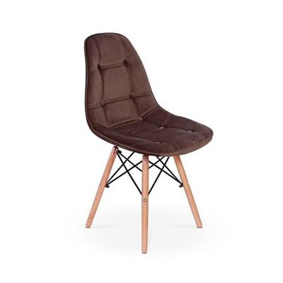 Cadeira Eiffel Estilo Botonê Aveludada Marrom