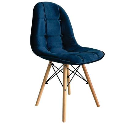 Cadeira Eiffel Estilo Botonê Aveludada Azul