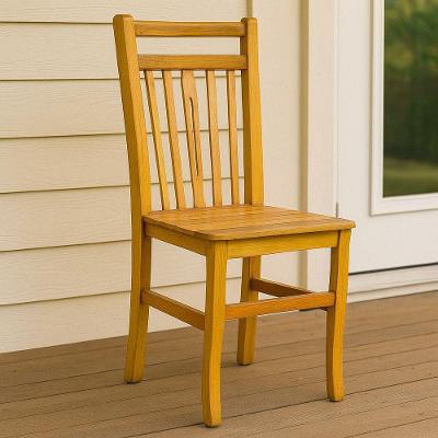 Cadeira De Madeira Maciça Com Encosto Anatômico – Rústica E Confortável